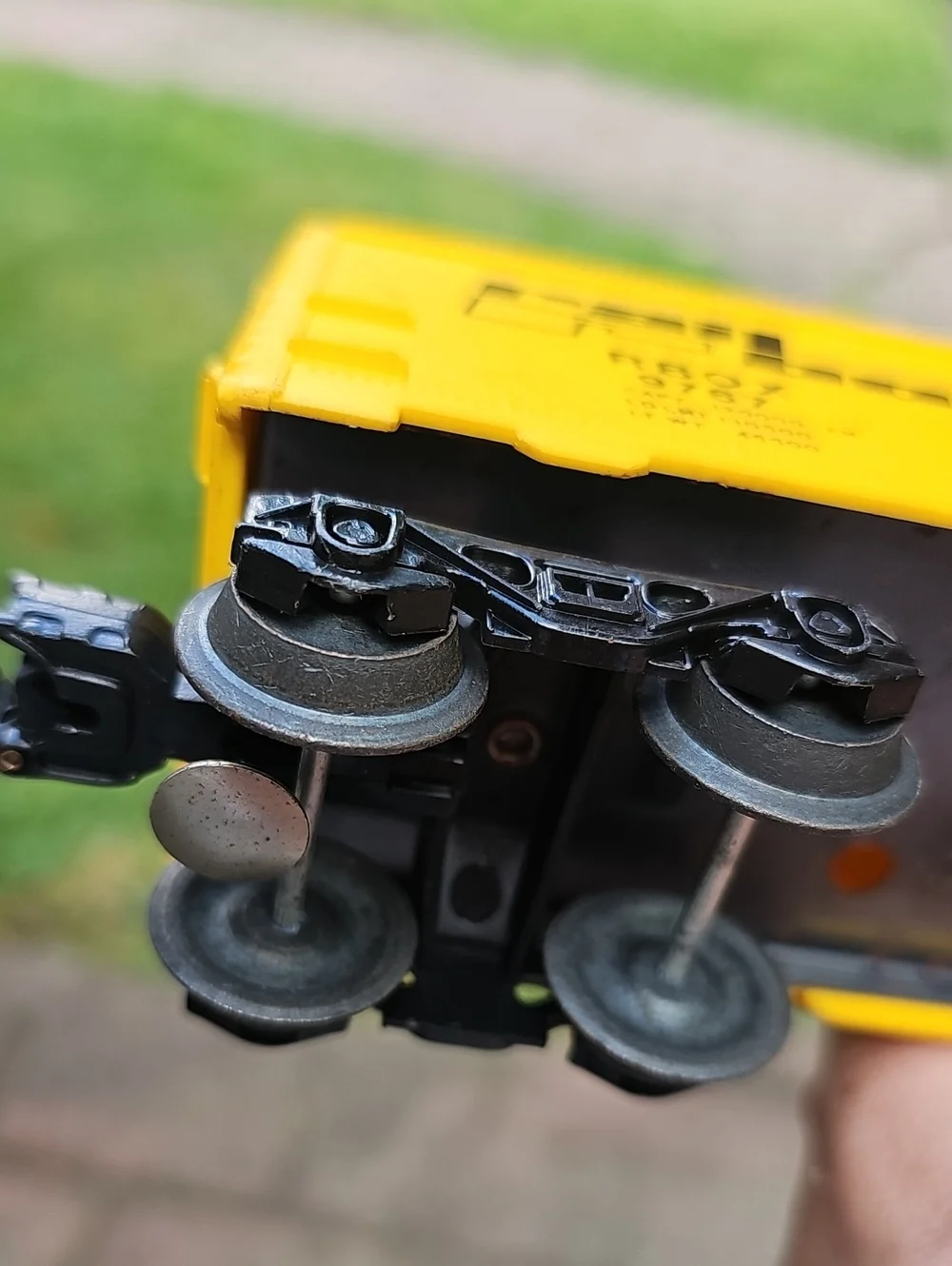 Vintage Lionel Train Rail Box 9767 Yellow Box Car O Gauge Nationwide Boxcar Pool